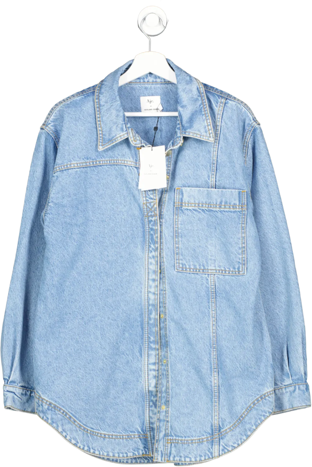 Aje Blue Outland Denim Shirt UK 8