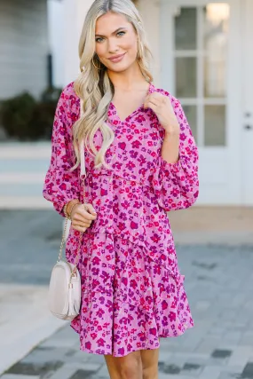 All That You Know Pink Floral Dress