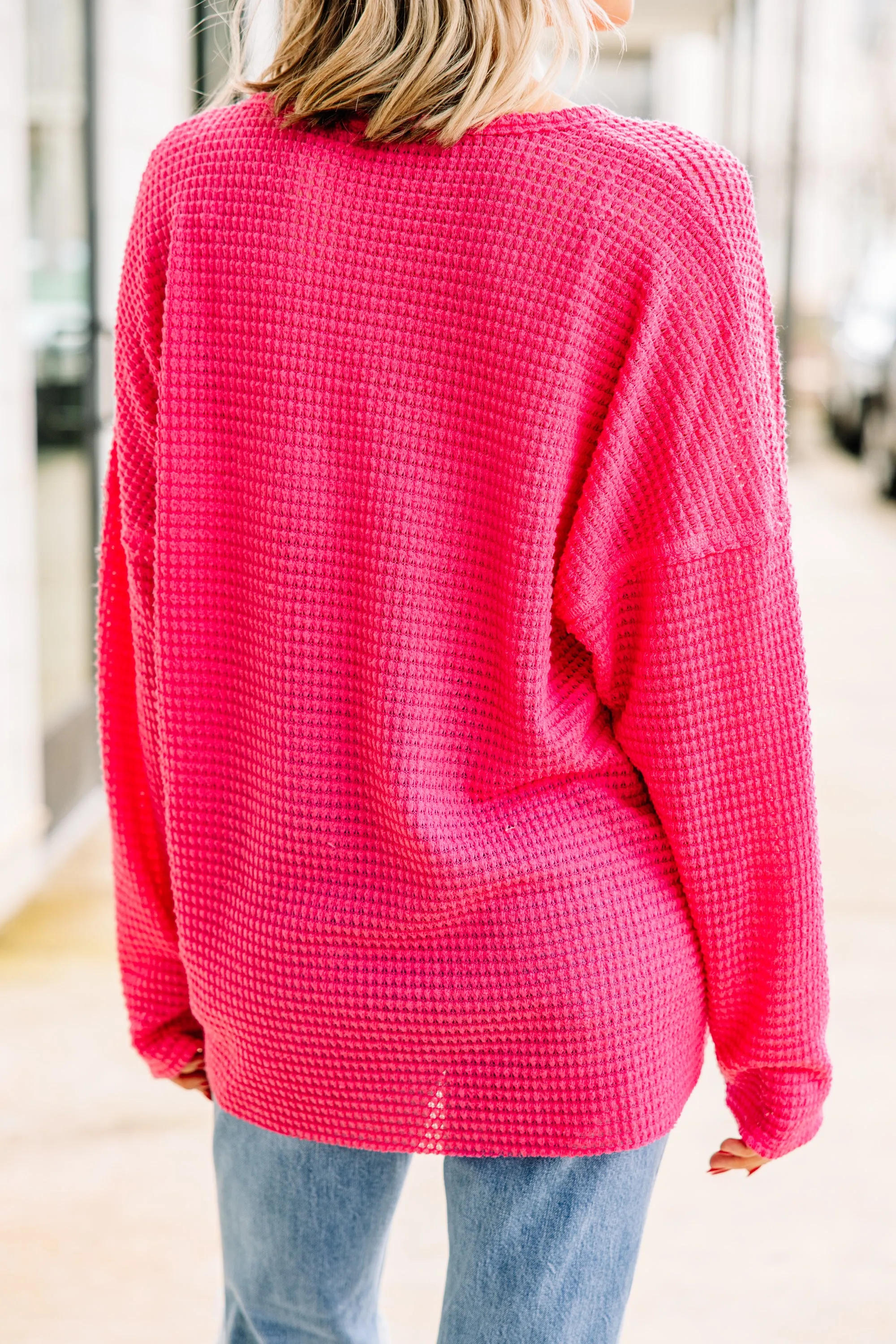 Always A Help Red Colorblock Sweater