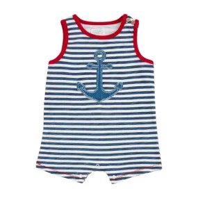 Anchor Stripe Romper in 3-6 months