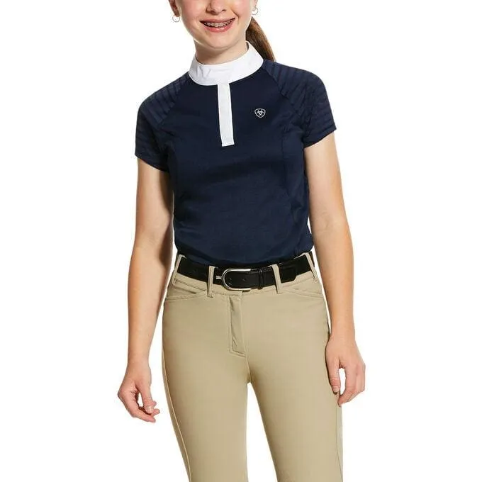 Ariat Girls Aptos Vent Show Shirt Navy