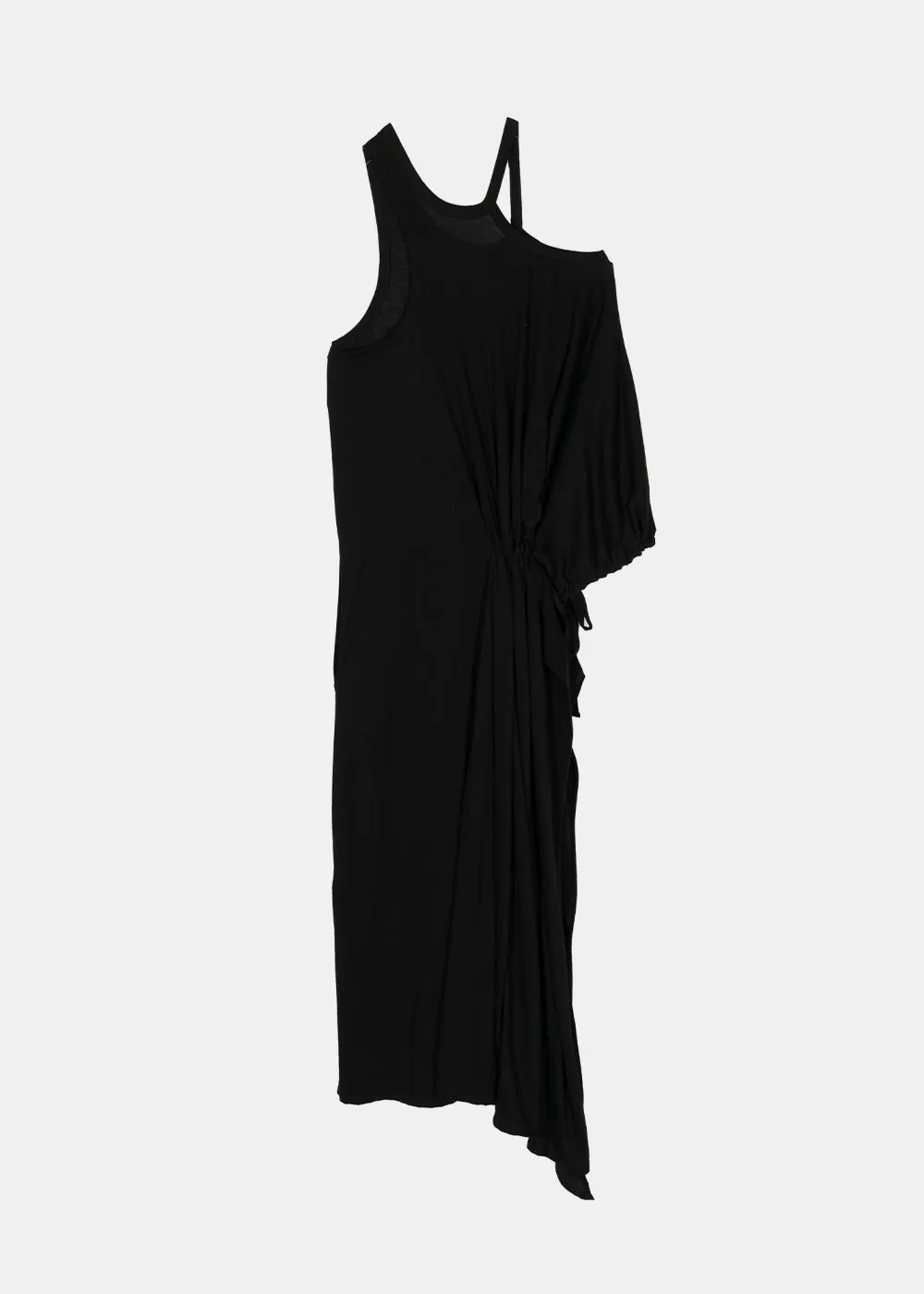 Black Asymmetric Midi Dress