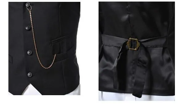 Black Suit Waistcoat