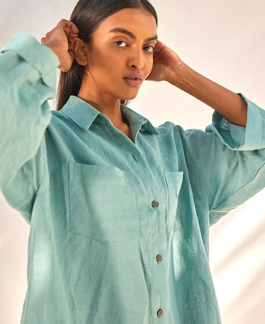 Blue Haze Shirt Dress