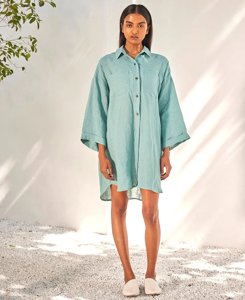 Blue Haze Shirt Dress