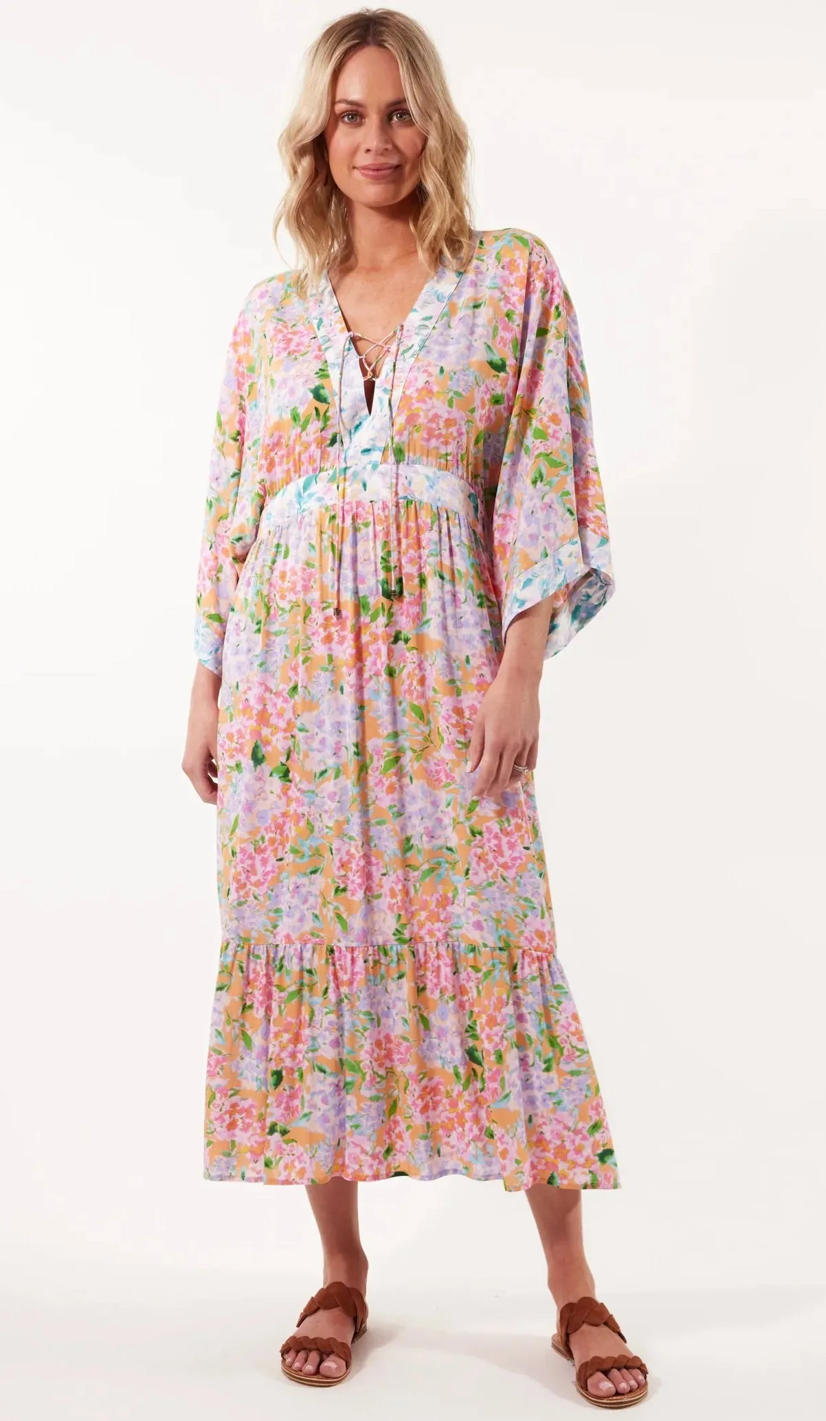 Botanical Relax Dress Sunset Hydrangea