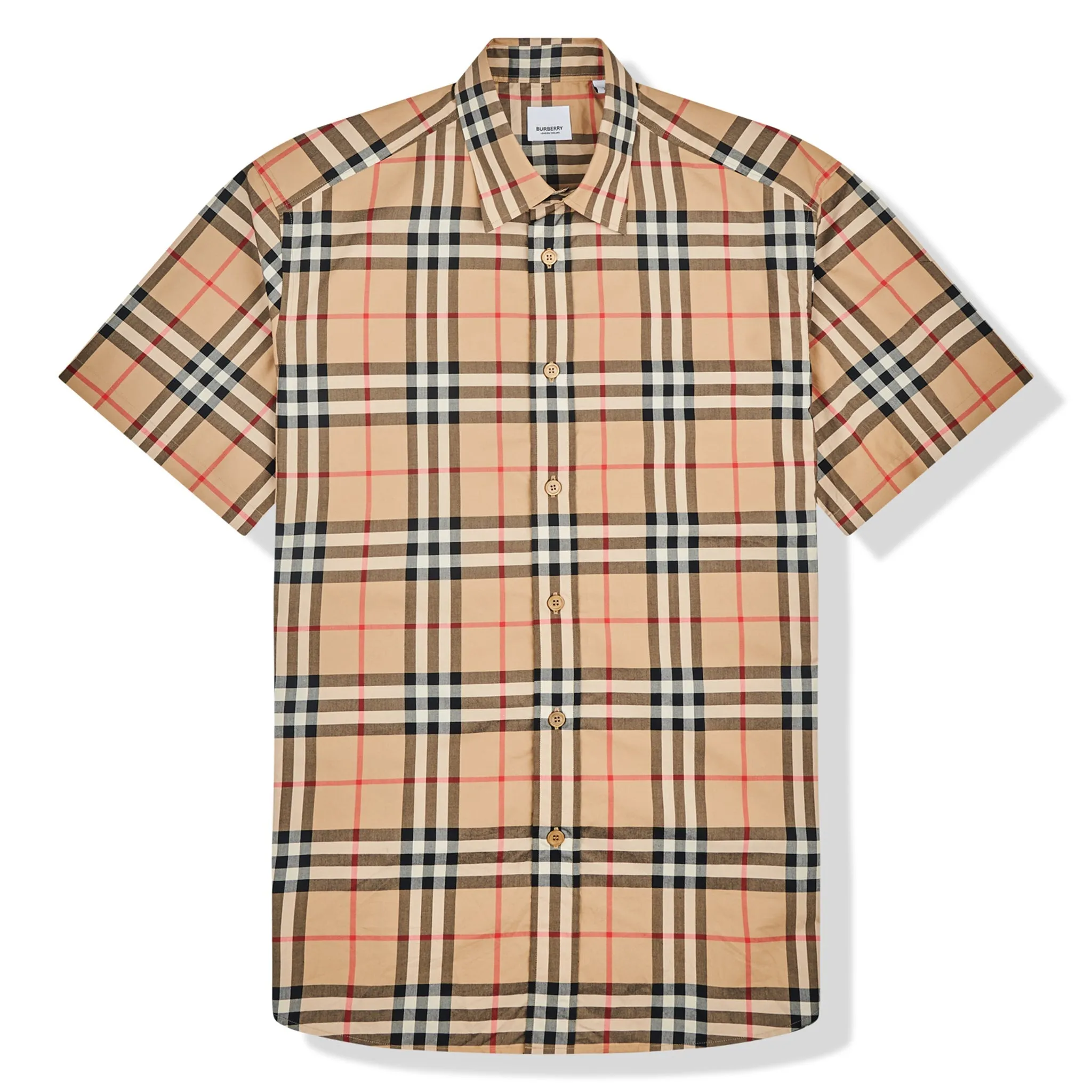 Burberry Short Sleeve Poplin Check Shirt