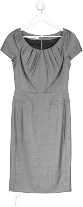 Christian Dior Grey wool Slim Fit Pencil Dress UK 10