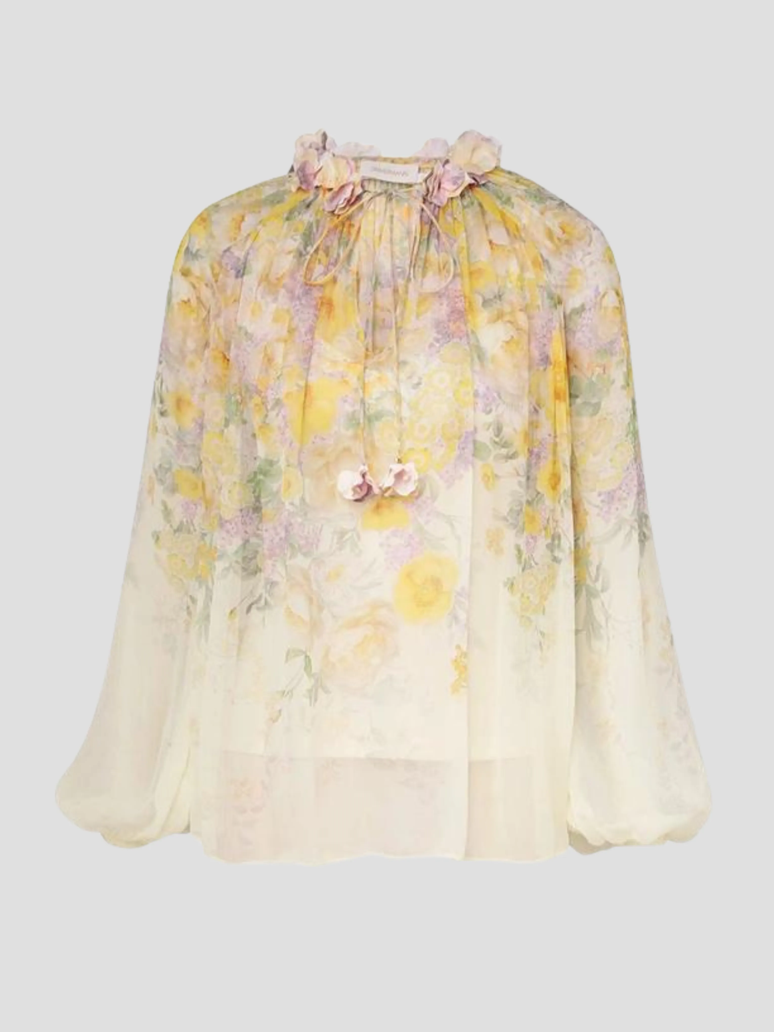 Citrus Garden Print Harmony Billow Blouse