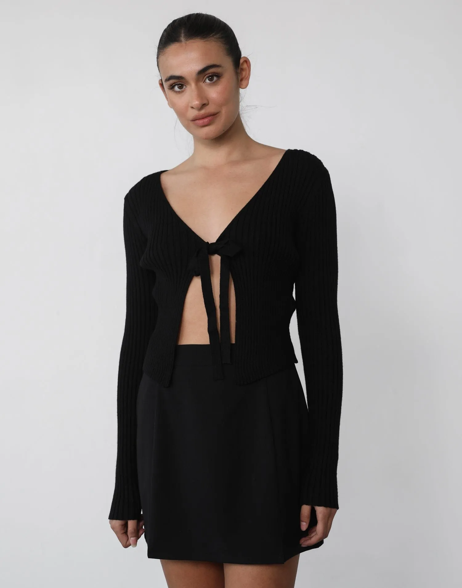 Clara Long Sleeve Top (Black)