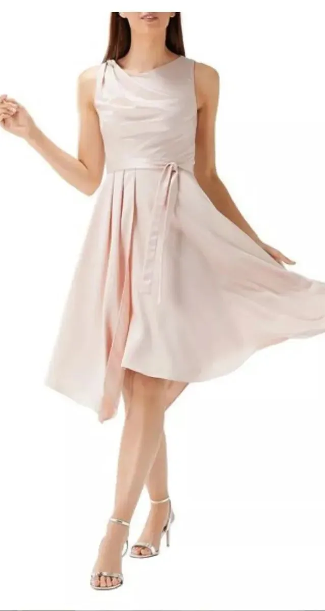 Coast Pink Savannah Soft Midi Dress Blush BNWT UK 14