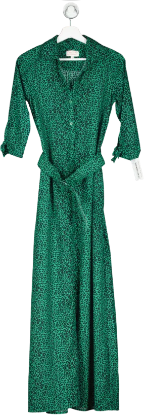 Dancing Leopard Green Dove Dress UK 8