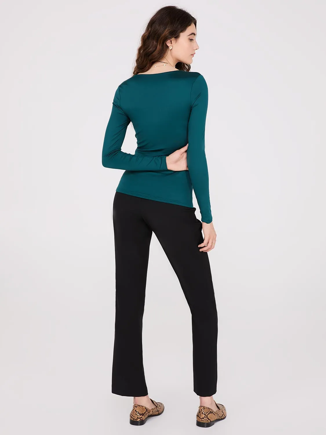 Double Layer V-Neck Long Sleeve Top