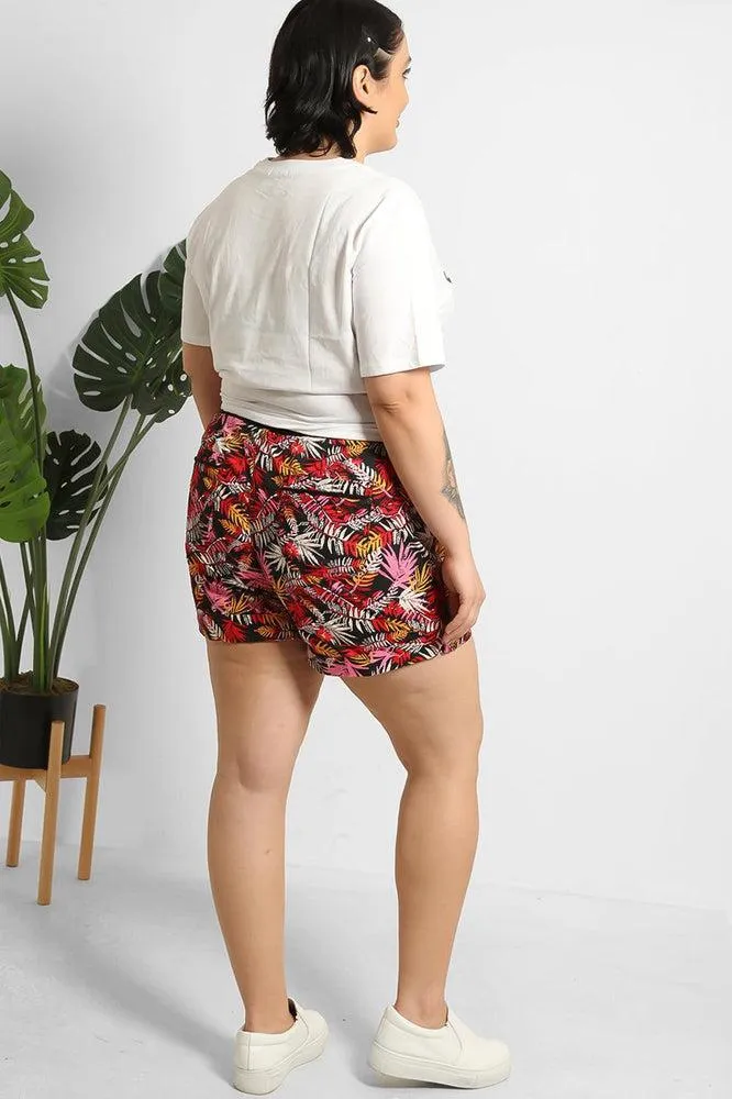 Drawstring Waist Printed Summer Shorts