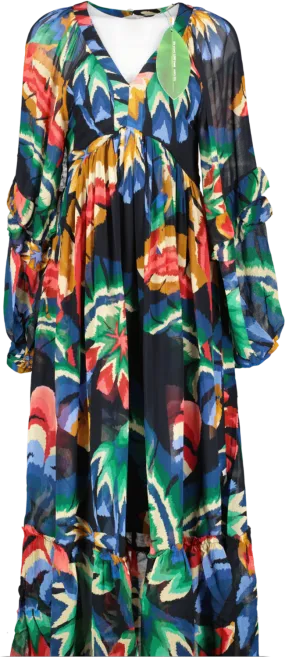 Farm Rio Multicoloured Chevron Forest Maxi Dress UK L