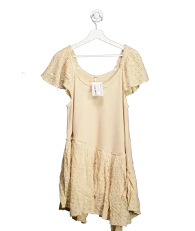 Free People Nude Wanderlust Mini Dress UK XS