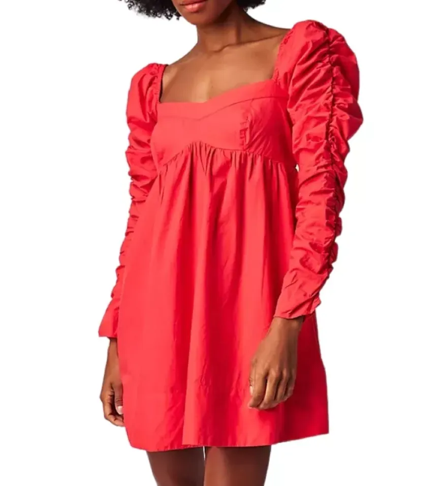 Free People Red Lindsay Rose Babydoll Dress UK S