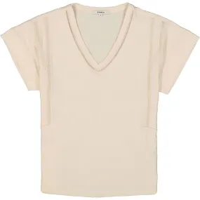 Greta V-Neck Blouse (Oat)