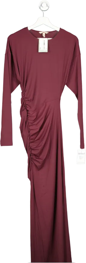 H&M Red Gathered Maxi Dress UK XS