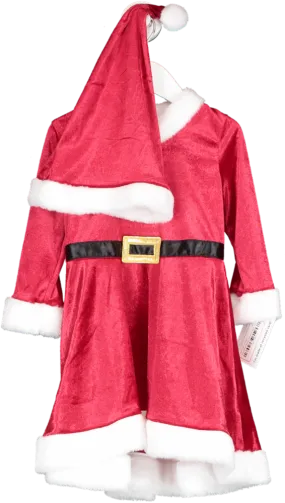 H&M Red Two Piece Santa Dress 2-4 Years 3 Years