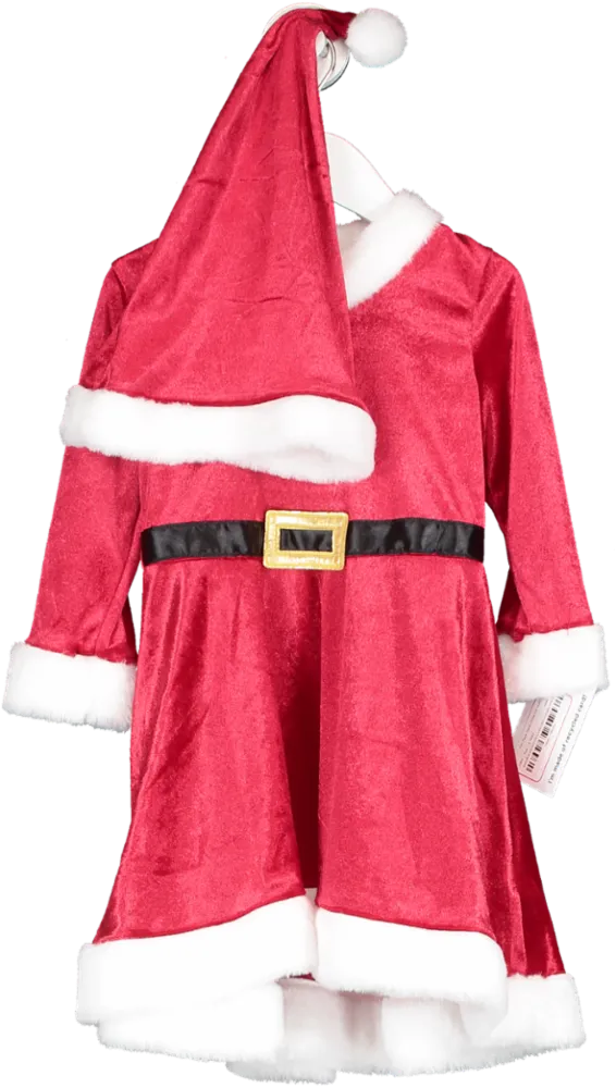 H&M Red Two Piece Santa Dress 2-4 Years 3 Years