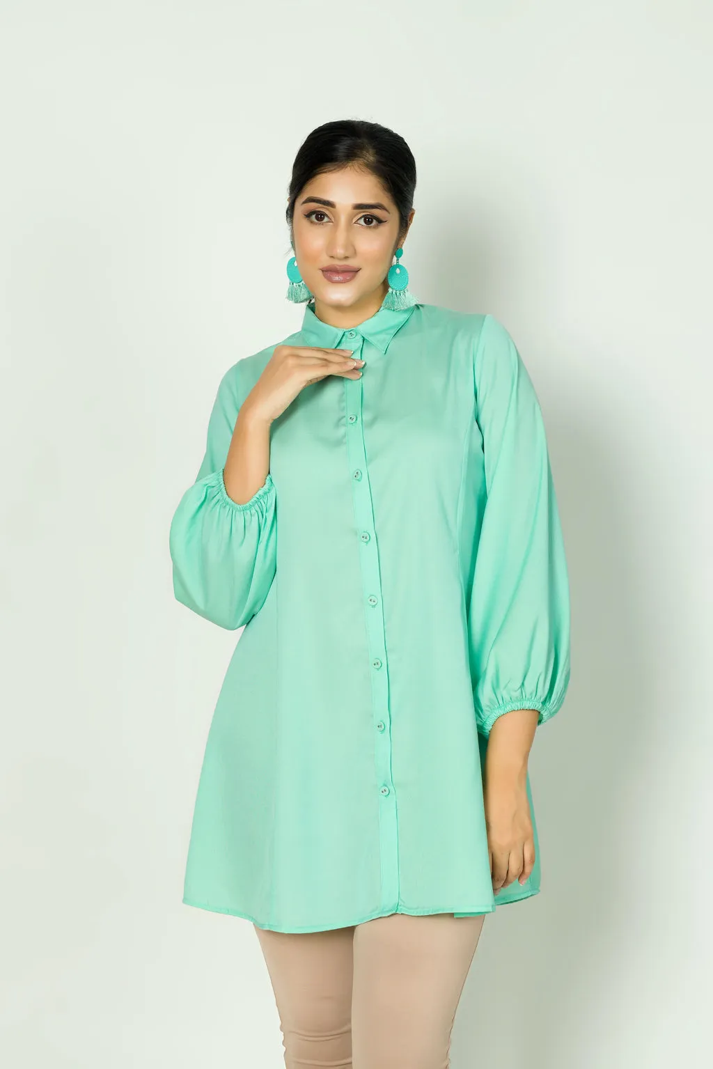 JEZZA Mint Colour Women's Modest Top 40991