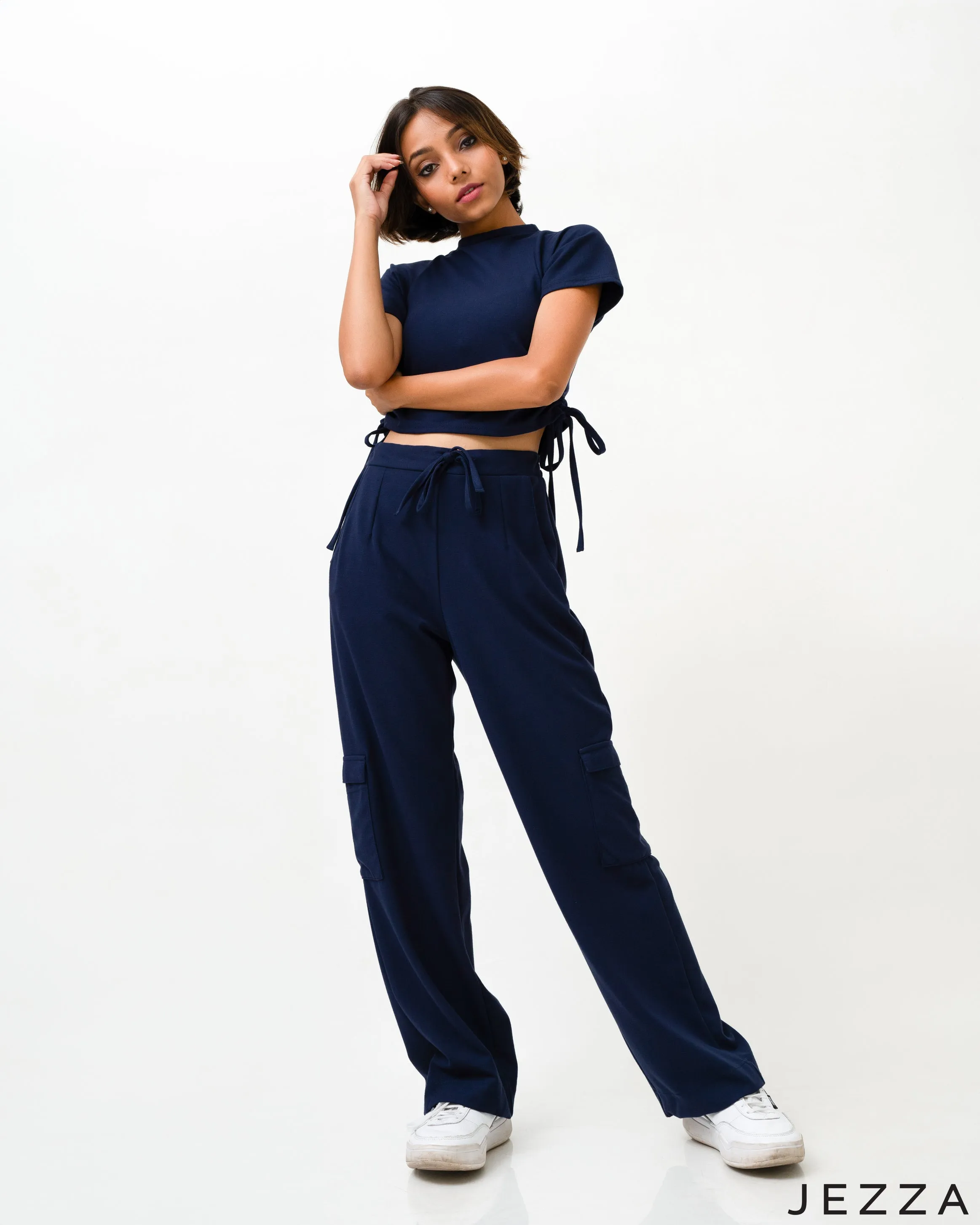 JEZZA Women's Matching Crop Top & Pant Set 51331/50031