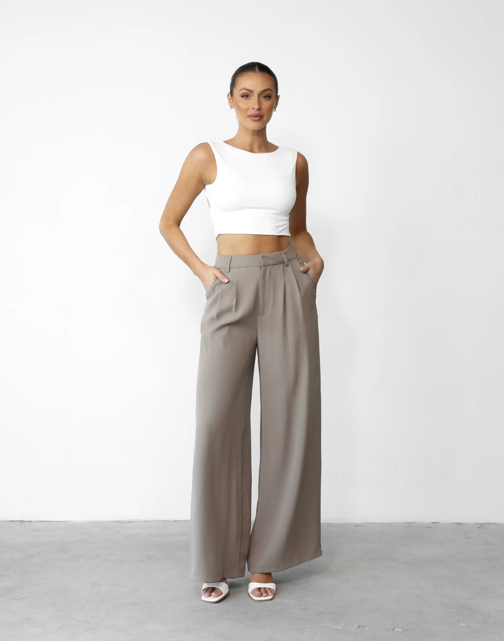 Kayce Crop Top (White)