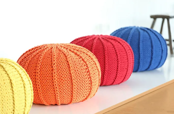 Knit Pouf