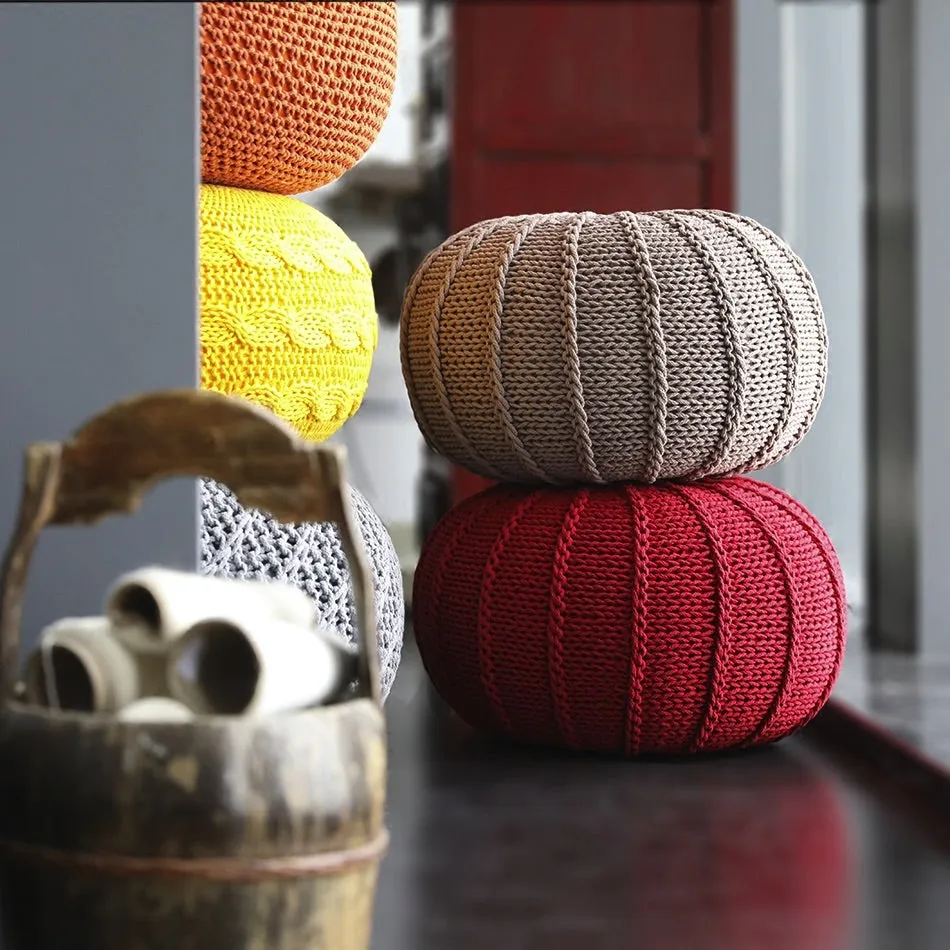 Knit Pouf