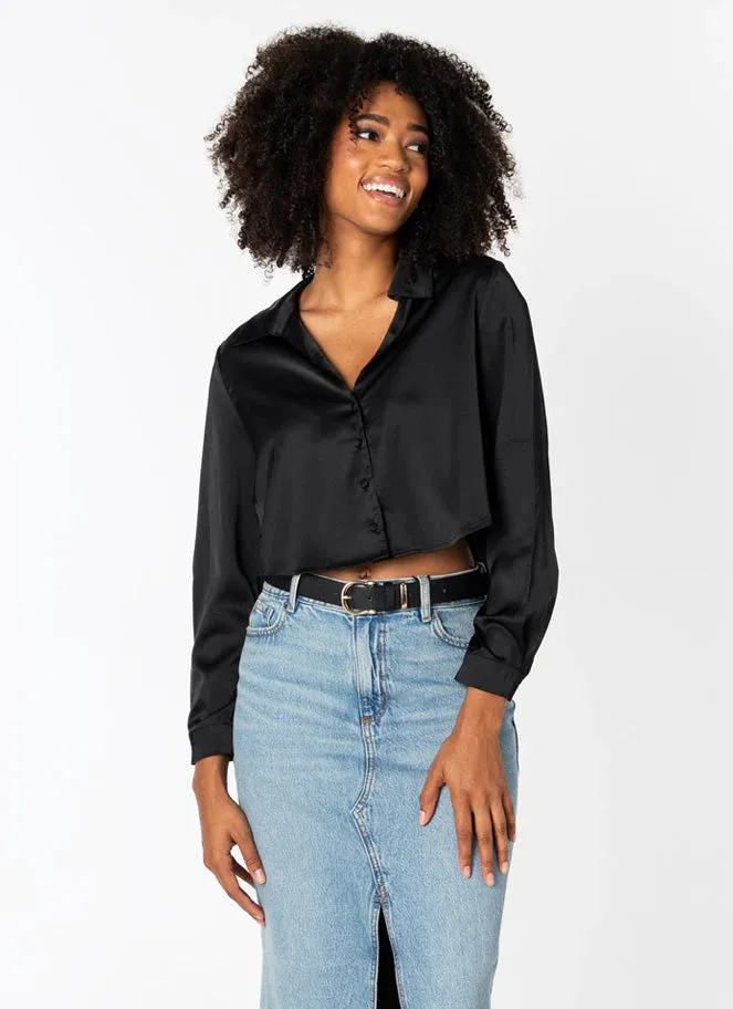 Long Sleeve Crop Blouse