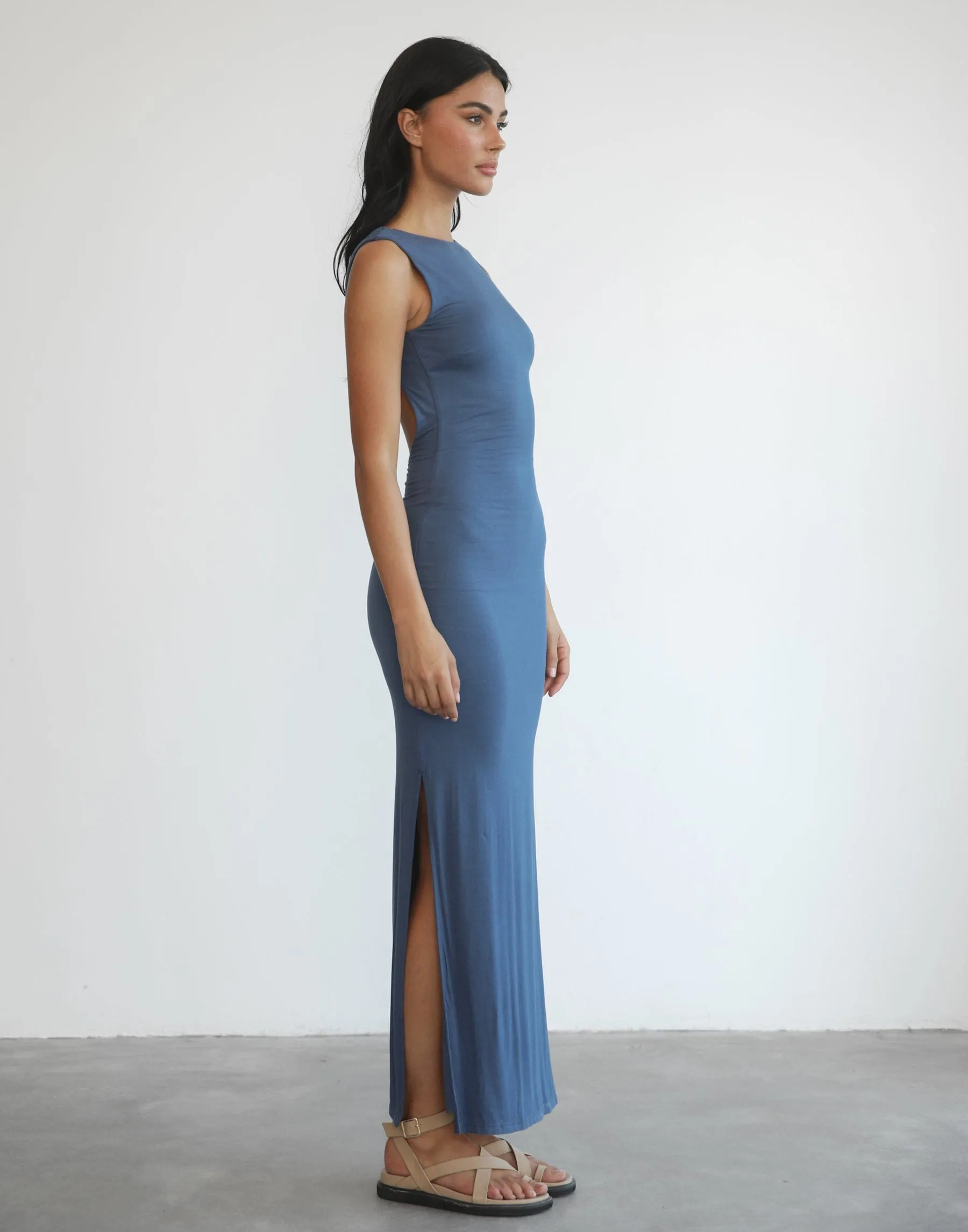 Luna Maxi Dress (Storm Blue)