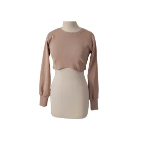 Manière De Voir Beige Cropped Sweater Top | Brand new |