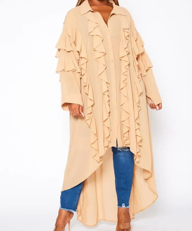 Mocha Hi Lo Shirt Dress