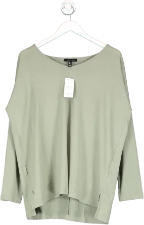 New Look Green V Neck Top UK M