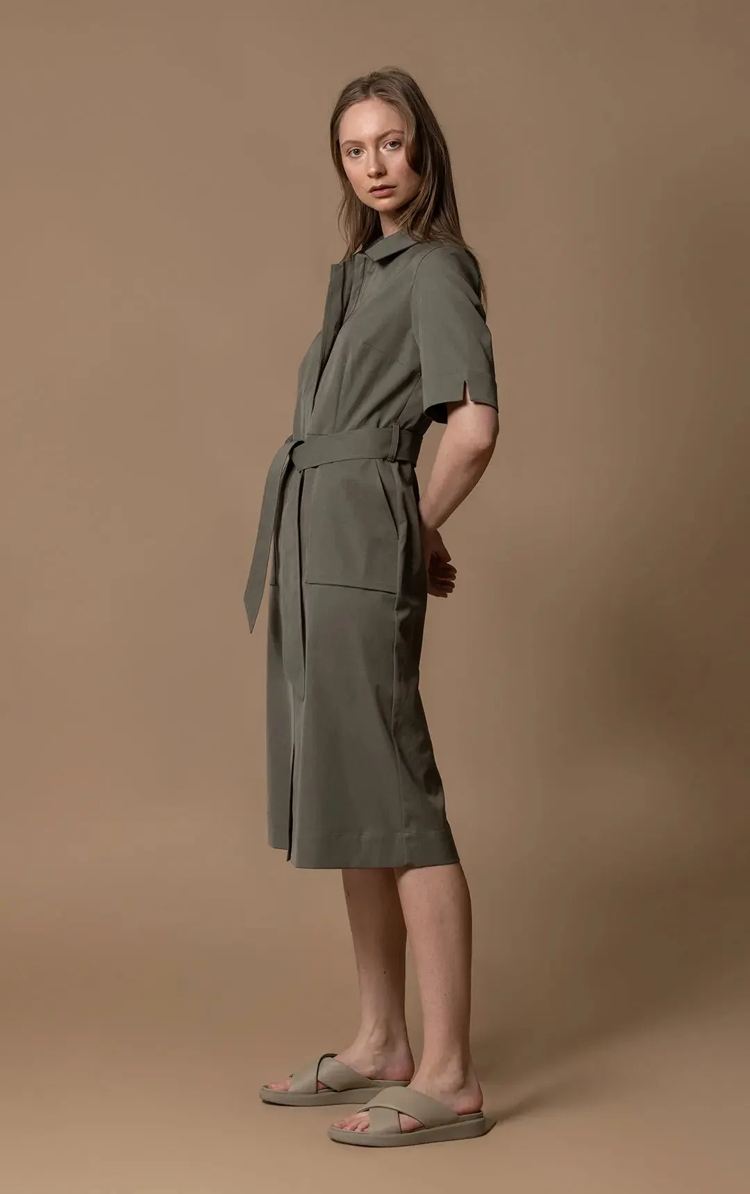 PERFORMANCE TWILL SHIRT DRESS