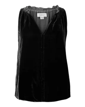 Prima Velvet Tank Top (Black)