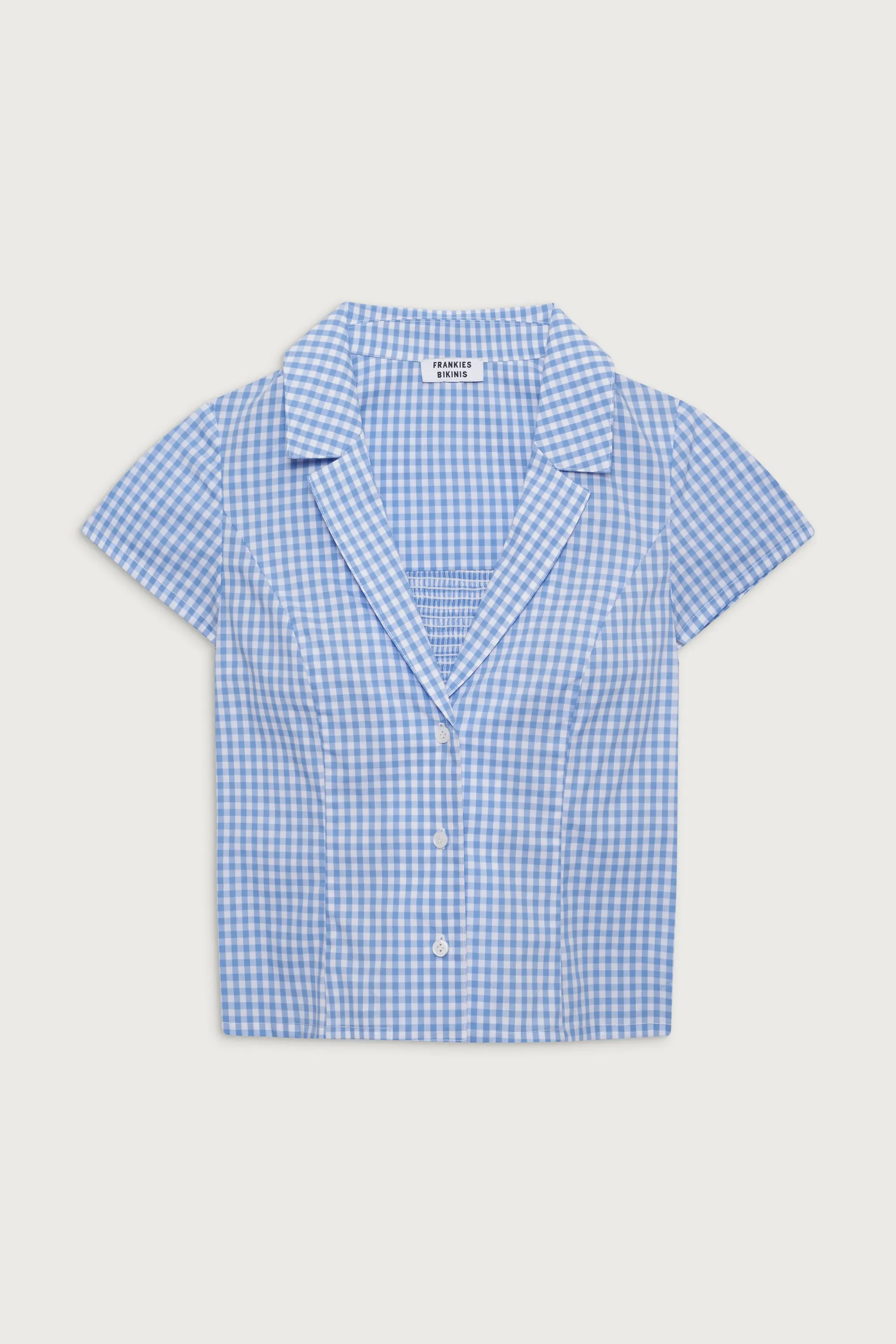 Raleigh Cotton Button Up Shirt - Cloud Gingham