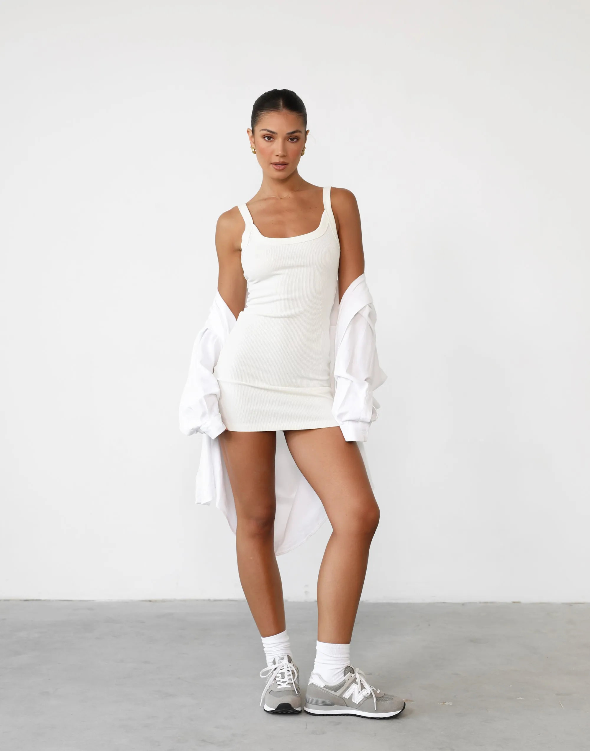 Skyler Mini Dress (Off White)