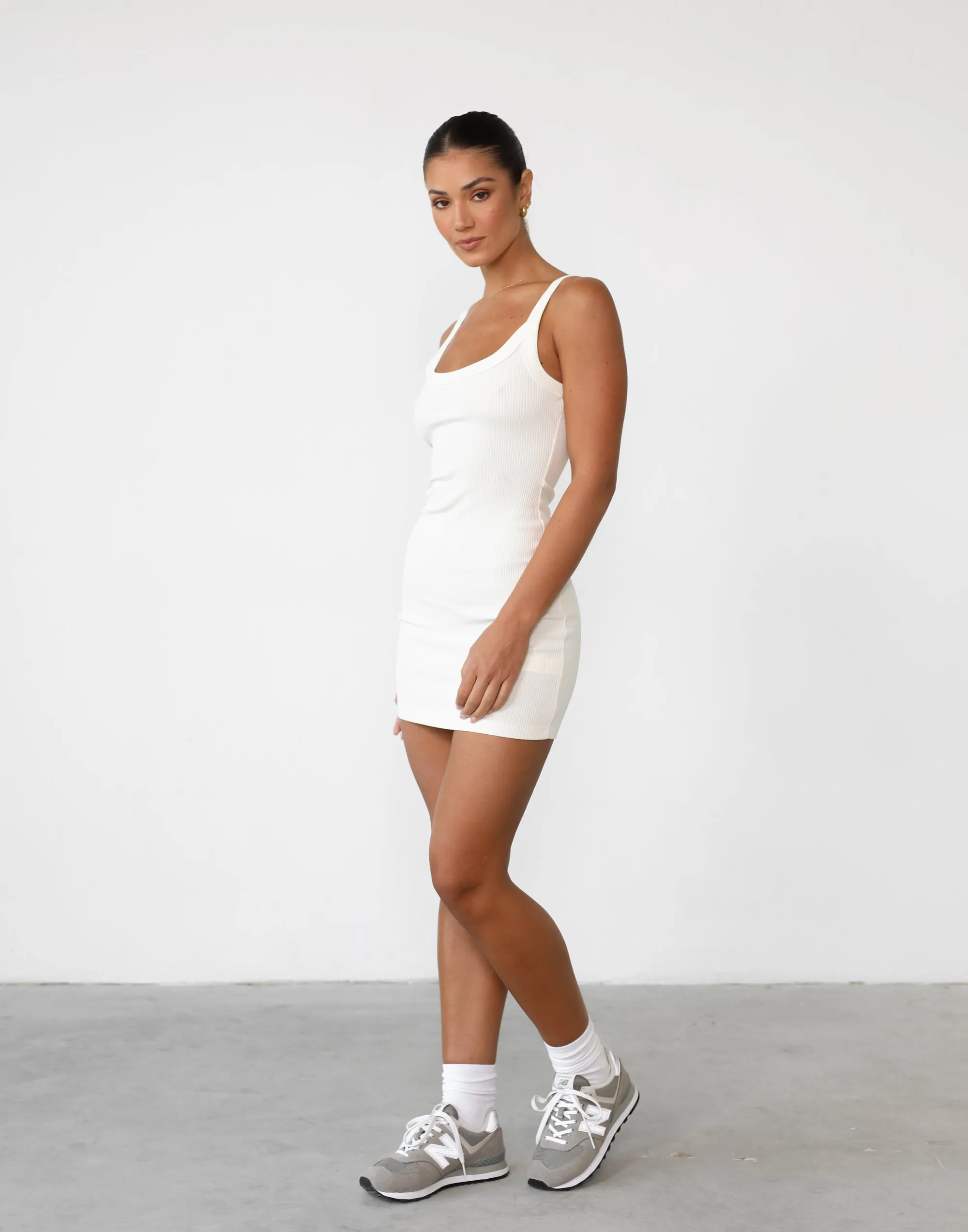 Skyler Mini Dress (Off White)