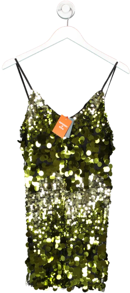 Superdry Green Disco Sequin Mini Dress UK XS