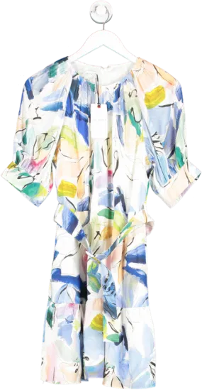 Ted Baker White /mulitcolour Ritahh Belted Floral Mini Dress Bnwt UK 12