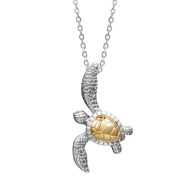 Two-Tone Waikiki Honu Pendant