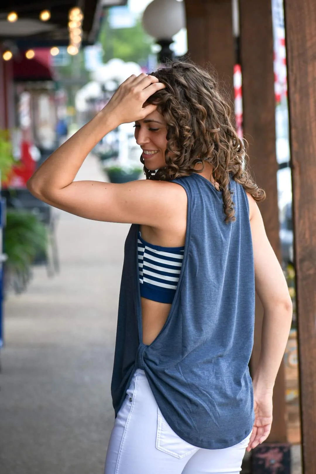 Undeniable Active Wear Navy Tank