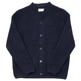 Universal Works - Cardigan Wool Fleece - Navy