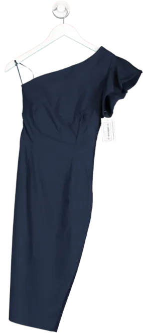 Vesper Blue Anamarie Navy Midi Dress UK 8