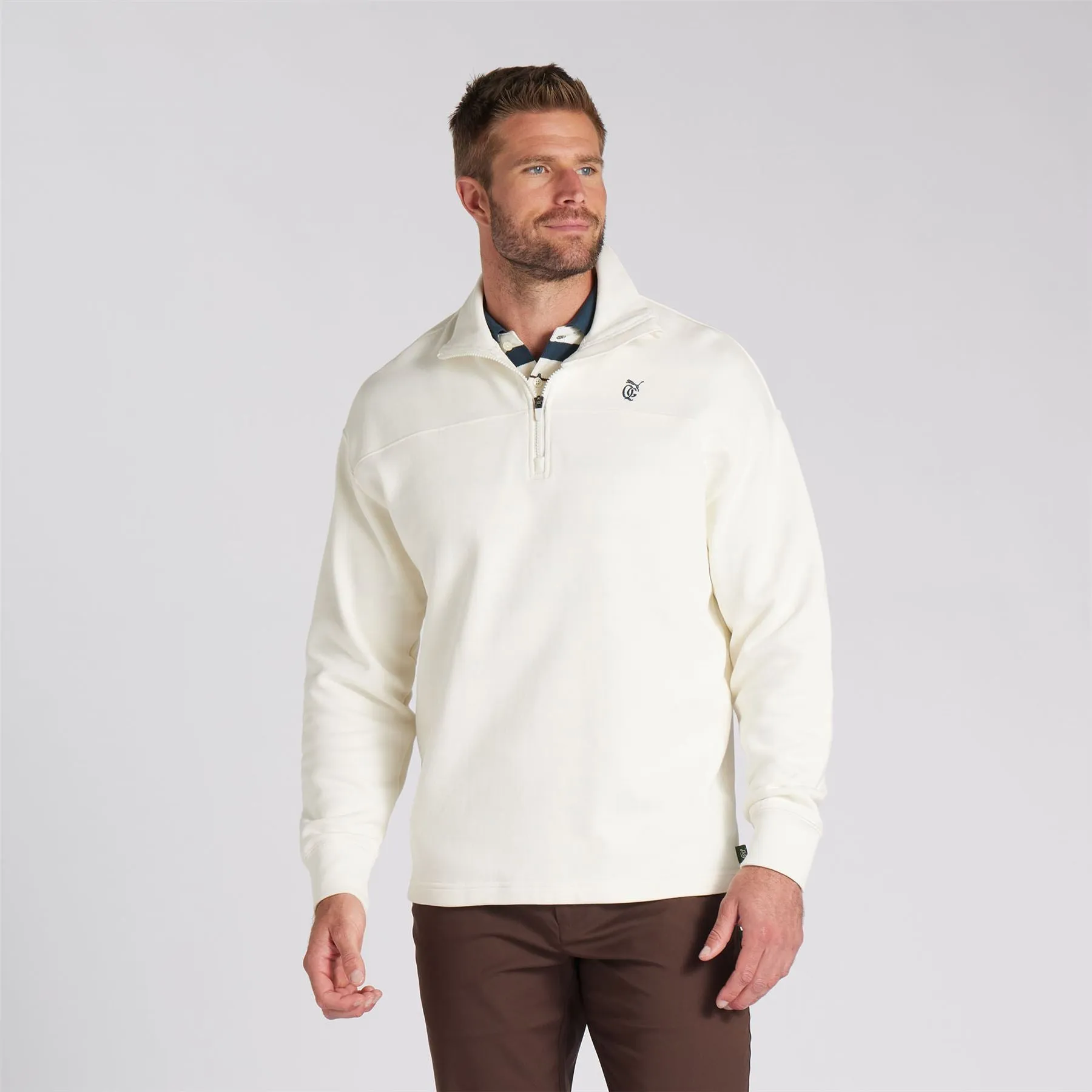 x QGC Half Zip Mid Layer Warm White - SS24