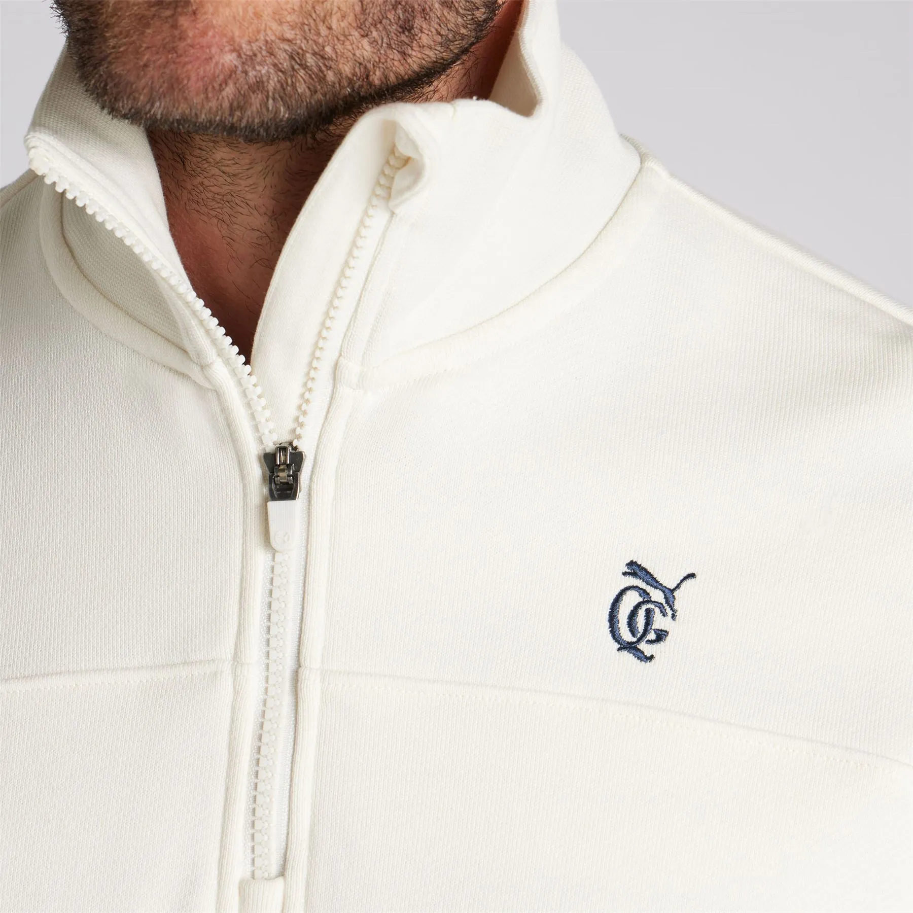 x QGC Half Zip Mid Layer Warm White - SS24